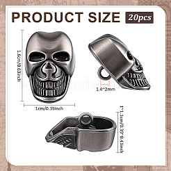 20Pcs Alloy Shank Buttons&nbsp;BUTT-PH0001-82B-B