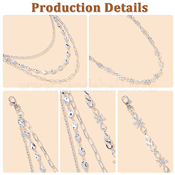 2Pcs 2 Styles Alloy Chain Belts for Pants&nbsp;AJEW-GF0011-94