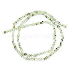 天然石プレナイトビーズ連売り  多面カット  ロンデル  3x2mm  穴：0.5mm  約223~226個/連  14.96~15.16インチ（38~38.5cm）&nbsp;G-G106-A28-01