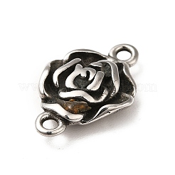 変色しない304ステンレススチールコネクタチャーム  花のリンク  ステンレス鋼色  12x18.5x4.5mm  穴：1.6mm&nbsp;LS-STAS-I696-03P