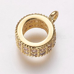 Brass Cubic Zirconia Tube Bails&nbsp;KK-P134-65