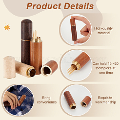 10Pcs 3 Styles Wooden Sewing Needle Holder Storage Case&nbsp;WOOD-GA0001-55