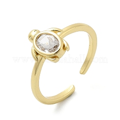 Clear Cubic Zirconia Open Cuff Rings&nbsp;RJEW-A061-03G