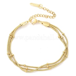 304 Stainless Steel Snake Chain Bracelets for Women&nbsp;BJEW-U019-04G-04