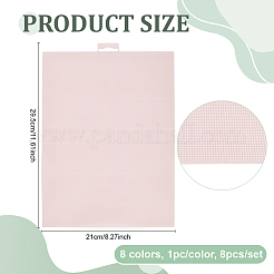 8Pcs 8 Colors Plastic Mesh Canvas Sheets&nbsp;DIY-BC0015-46