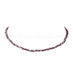 304 Stainless Steel with Glass Round Beaded Necklaces for Women&nbsp;NJEW-JN04684