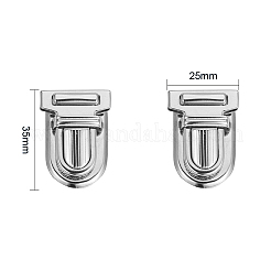 鉄財布プッシュロックセット  プラチナ  35x25x11mm  4部  各部10個/セット&nbsp;IFIN-PH0023-25P