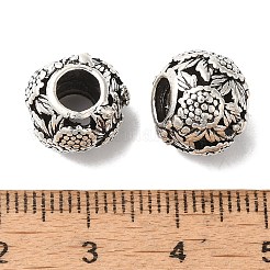 Rack Plating Alloy European Beads&nbsp;PALLOY-S189-04AS