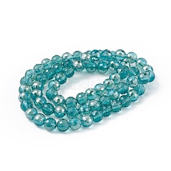 Transparent Electroplate Glass Beads Strands&nbsp;EGLA-F151-HP02