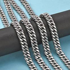 Tarnish Resistant 201 Stainless Steel Double Link Chains&nbsp;CHS-A003E-3.0mm
