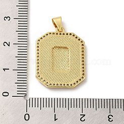 Rack Plating Brass Micro Pave Cubic Zirconia with Synthetic Opal Pendants&nbsp;KK-D088-23G