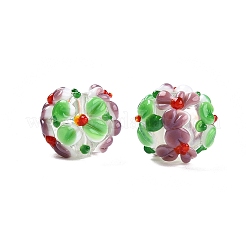 Handmade Two-Tone Lampwork Beads&nbsp;X-LAMP-T022-01A-12