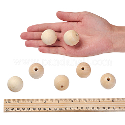 Unfinished Wood Beads&nbsp;WOOD-S651-30mm-LF