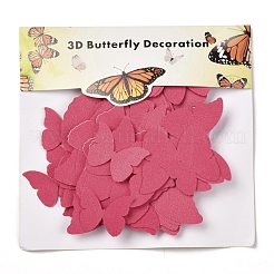 3dプラスチックウォールステッカー  マスキングテープ付  家の居間の寝室の壁の装飾のため  蝶  サクランボ色  23~55x30~70x0.2mm  48個/セット&nbsp;DIY-F077-04K