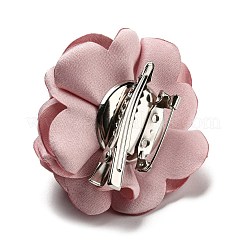 女性用布製バラの花のブローチ  鉄ピンとワニ口クリップ付き  インディアンレッド  53~55x53~55x34~37mm&nbsp;JEWB-B011-01A