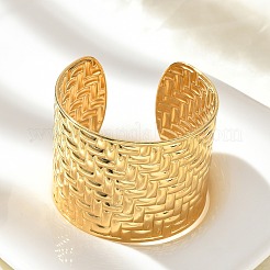 304 Stainless Steel Cuff Bangles for Women&nbsp;BJEW-Z096-05G