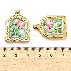 304 Stainless Steel Enamel  Pendants&nbsp;STAS-B084-08G-03