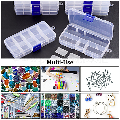 10 Grids Plastic Bead Storage Containers&nbsp;CON-WH0086-053A