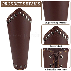 Imitation Leather Wrap Wide Cord Bracelet with Wax Strap&nbsp;AJEW-CL0003-72B