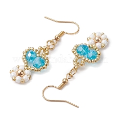 Handmade Glass Seed Beads Dangle Earrings&nbsp;EJEW-MZ00244-02