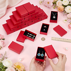 25Pcs Rhombus Textured Cardboard Jewelry Boxes&nbsp;CBOX-UN0001-01A