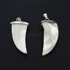 Natural Trochid Shell/Trochus Shell Pendants&nbsp;SSHEL-G024-06P