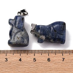 Natural Blue Spot Jasper Pendants&nbsp;G-B127-07P-02