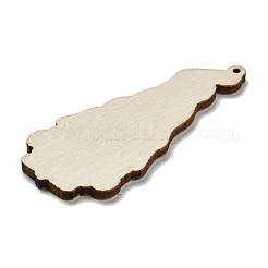 ウッドペンダント  クリスマステーマのチャーム  gnome  59.5x24x2.5mm  穴：1.5mm&nbsp;WOOD-Z003-01F