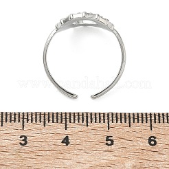 304 Stainless Steel Cuff Open Rings for Women&nbsp;RJEW-L341-04B-P