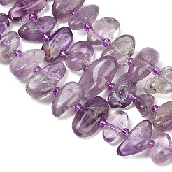 天然石アメジストビーズ連売り  ナゲット  8.5~19x3.5~10x3.5~8mm  穴：0.8mm  約43~60個/連  15.75''（40センチメートル）&nbsp;GG-CBA3A44-A03-01