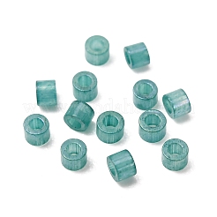ガラスシードビーズ  模造キャットアイビーズ  コラム  ダークシアン  1.6x1mm  穴：0.8mm  約900個/袋&nbsp;GL-CBA5413-02D