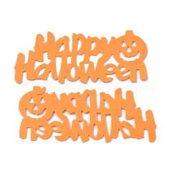 プラスチック製の紙吹雪  ハロウィンの装飾  ハロウィンの装飾パーティーの好意のために  カボチャと単語のハロウィン  ダークオレンジ  23x50.5x0.43mm  約63個/袋&nbsp;DIY-I042-A01