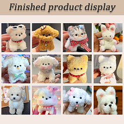 10個 10色 DIY ぬいぐるみスティック  シェニール織の茎  パイプクリーナー  キッズクラフト素材  ミックスカラー  1000x15mm  1pc /カラー&nbsp;DIY-CP0011-73