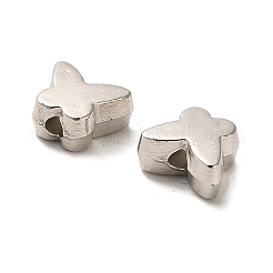 CCBプラスチックビーズ  蝶  プラチナ  5x6x3mm  穴：1.4mm&nbsp;LS-CCB-A001-06P