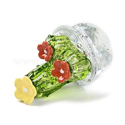 Transparent Resin Simulation Potted Cactus&nbsp;DJEW-F019-02A