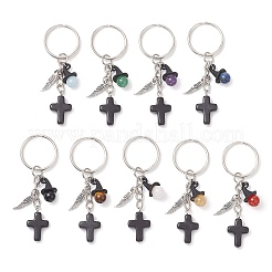 Natural Mixed Stone Bead Keychains&nbsp;KEYC-JKC01331