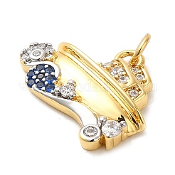 Rack Plating Brass Micro Pave Cubic Zirconia Pendant&nbsp;KK-Q795-14