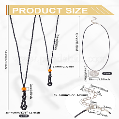 DIY Carbon Steel Spiral Bead Cage Pendants Neckalces Making Kits&nbsp;DIY-LP0002-09