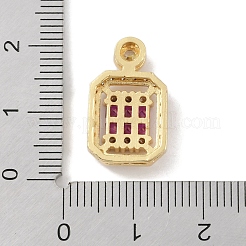 Rack Plating Brass Micro Pave Cubic Zirconia Pendants&nbsp;KK-A224-20G-01