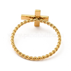 304 Stainless Steel Signet Finger Ring&nbsp;RJEW-P036-01G-A