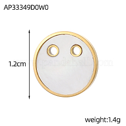 Flat Round 304 Stainless Steel Shell Links Connectors&nbsp;STAS-OY004-59G