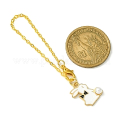 Alloy Enamel Rabbit Cup Pendant Decorations&nbsp;HJEW-JM01753-03