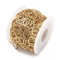 304 Stainless Steel Ring Link Chains&nbsp;CHS-G044-05G-06