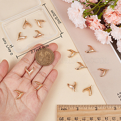 真鍮ペグベイルピンペンダント16個  片穴ビーズ用カップペグベイル  花  18KGP本金メッキ  15x12.5x5mm  穴：1.2mm  ピン：1mm&nbsp;KK-BBC0009-03