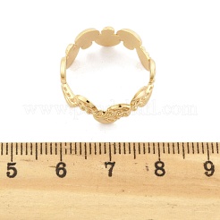 女性のための真鍮の指輪  カドミウムフリー＆ニッケルフリー＆鉛フリー  18KGP本金メッキ  8mm  内径：18mm&nbsp;RJEW-B119-08G