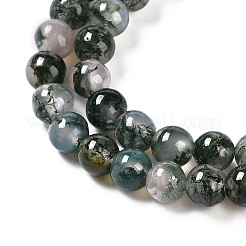 Natural Moss Agate Bead Strands&nbsp;X-G-J358-01-6mm