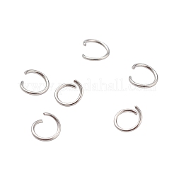 304ステンレススチールオープン丸カン  ラウンド  DIYジュエリークラフトおよびキーホルダーアクセサリー用の金属コネクター  ステンレス鋼色  24ゲージ  4x0.5mm  内径：3mm&nbsp;STAS-YW0001-09P