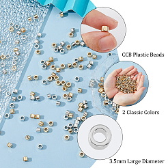 1000Pcs 2 Colors CCB Plastic Beads&nbsp;CCB-DC0001-18