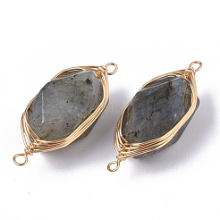 Natural Labradorite Links connectors&nbsp;G-T131-04A