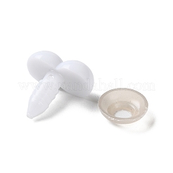 プラスチッククラフト人形の目  足コーンスタッド  プラスチックピンと  ホワイト  20.5x20.5x11.5mm&nbsp;DIY-XCP0002-81